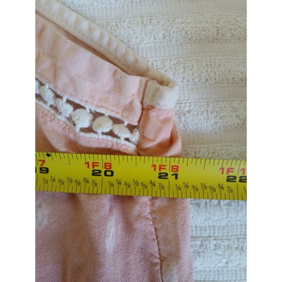 Mudd Womens Rayon Halter Pink Tank Top Size XL Lace Details Bohemian - Picture 11 of 13